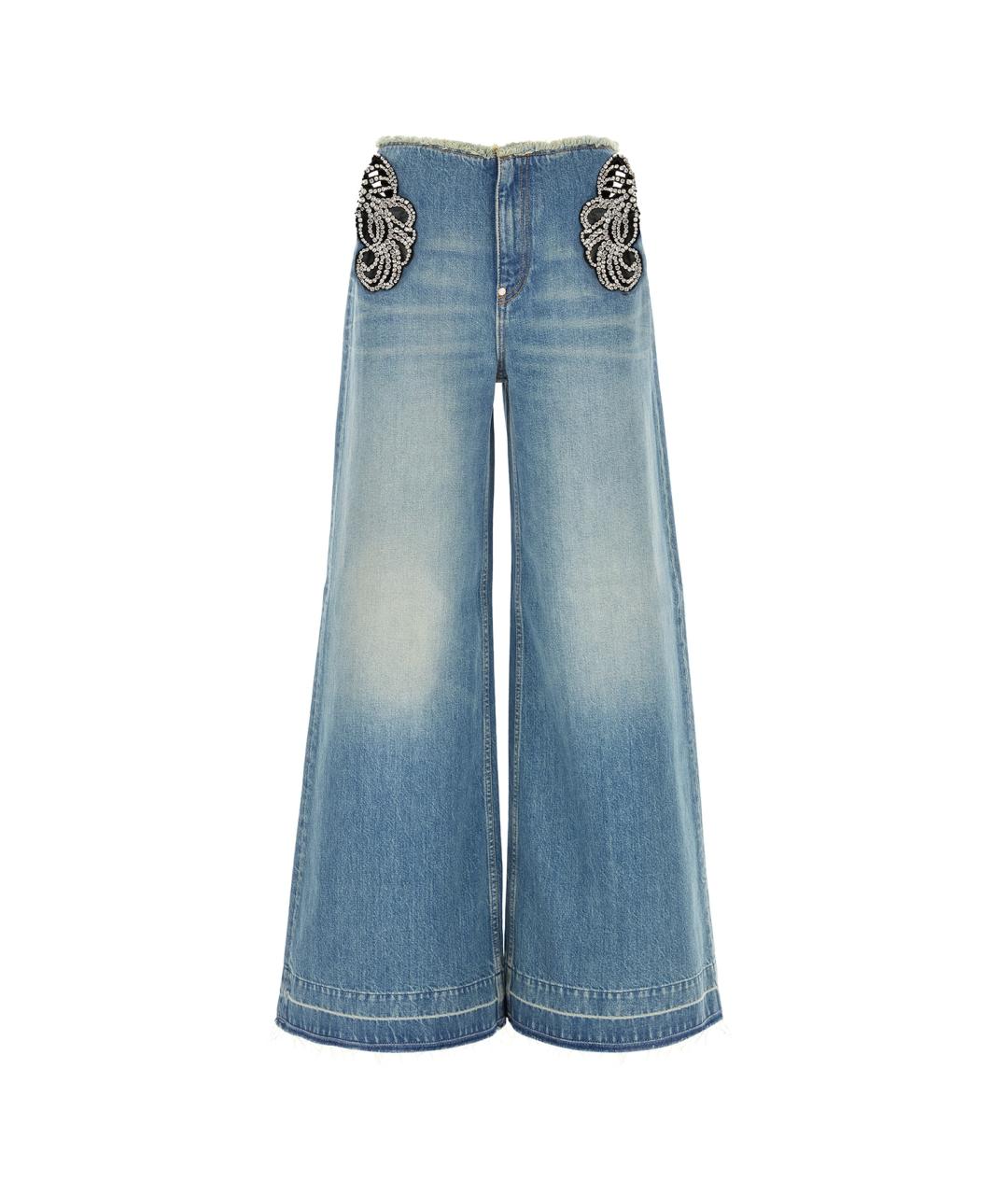 STELLA MCCARTNEY Голубые хлопковые прямые джинсы, фото 1