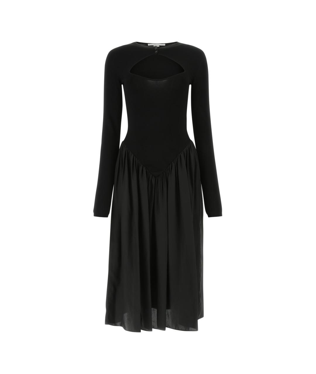 STELLA MCCARTNEY Черное шелковое повседневное платье, фото 1
