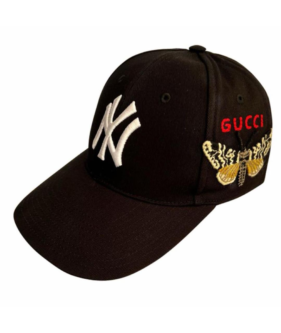 GUCCI Черная хлопковая кепка, фото 1