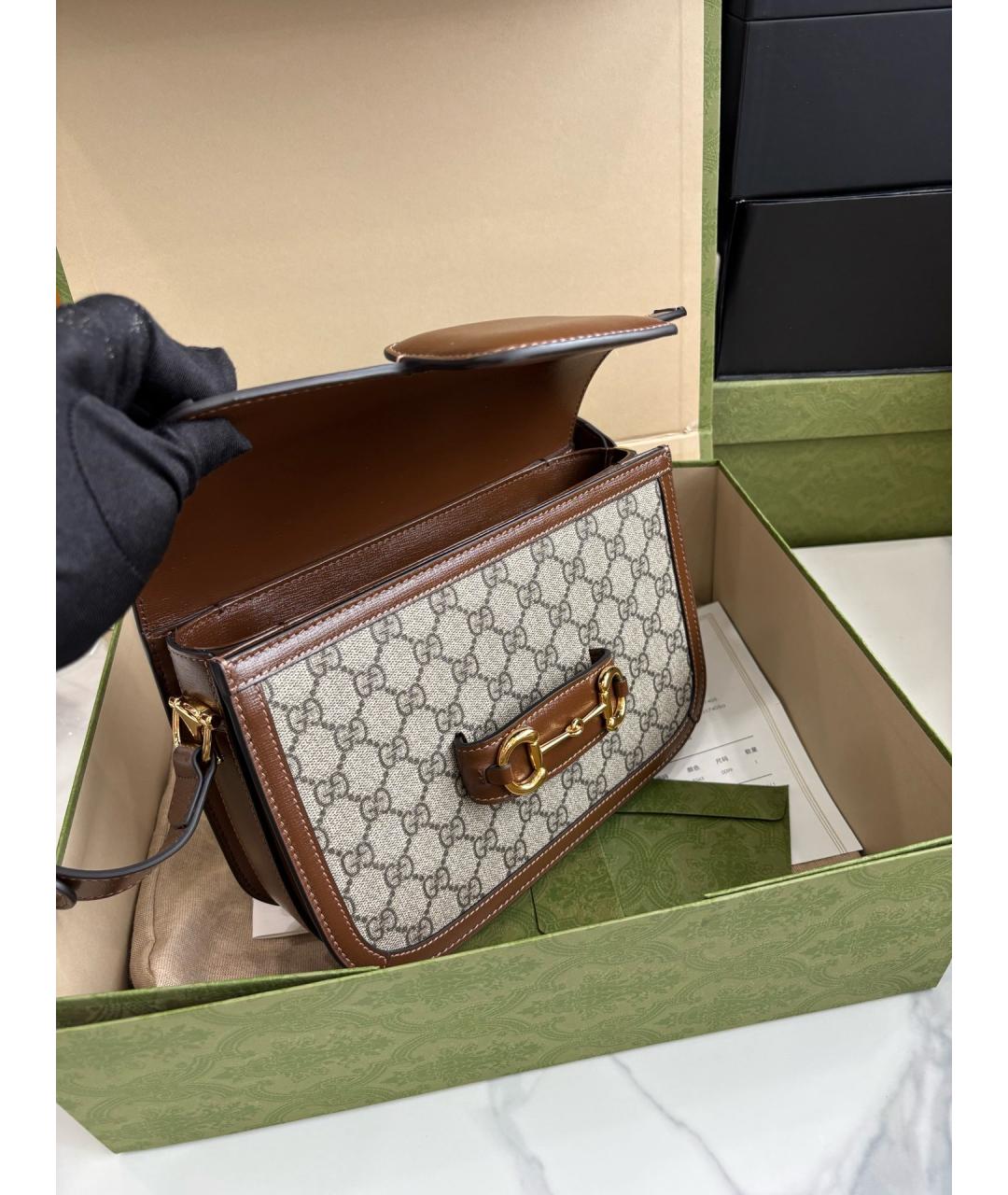 GUCCI Коричневая сумка через плечо, фото 8