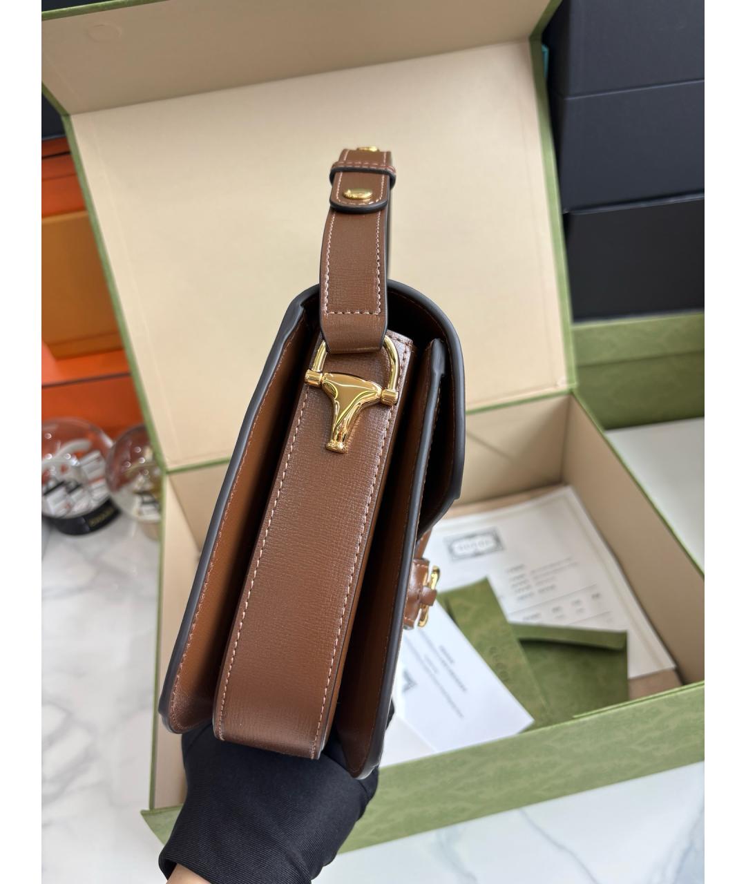 GUCCI Коричневая сумка через плечо, фото 4