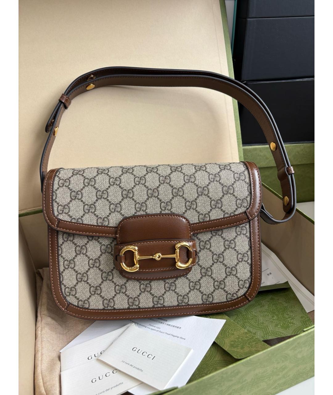 GUCCI Коричневая сумка через плечо, фото 10