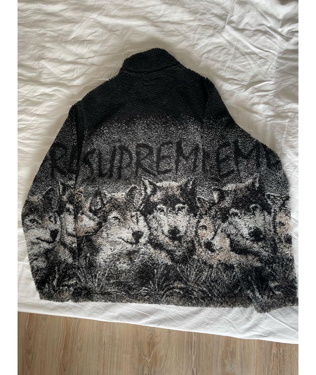 SUPREME Антрацитовая куртка, фото 3