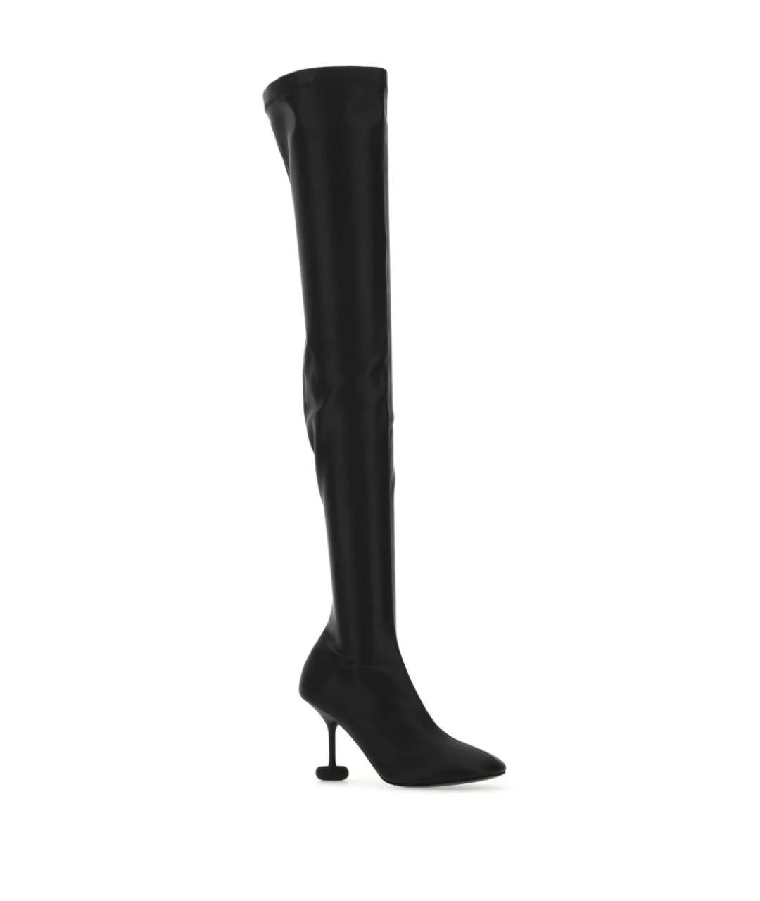 STELLA MCCARTNEY Черные ботфорты из искусственной кожи, фото 2