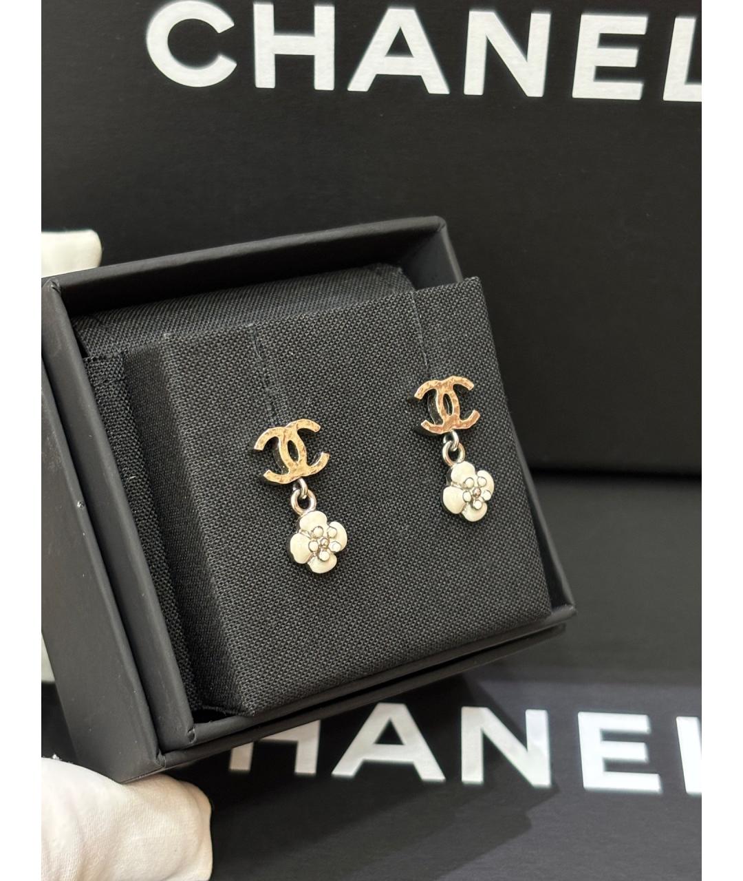 CHANEL Золотые серьги, фото 7