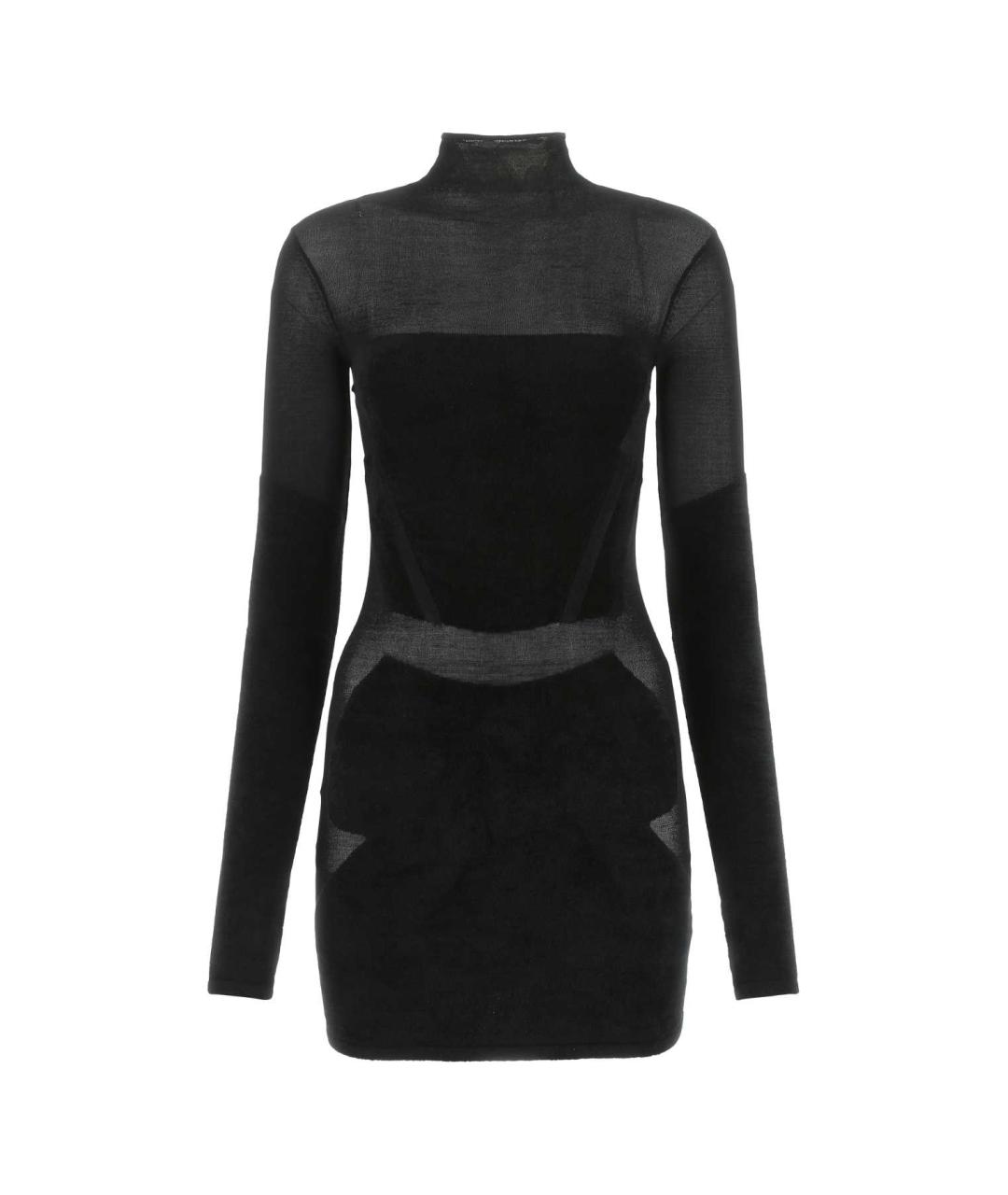 DION LEE Черное вискозное платье, фото 1