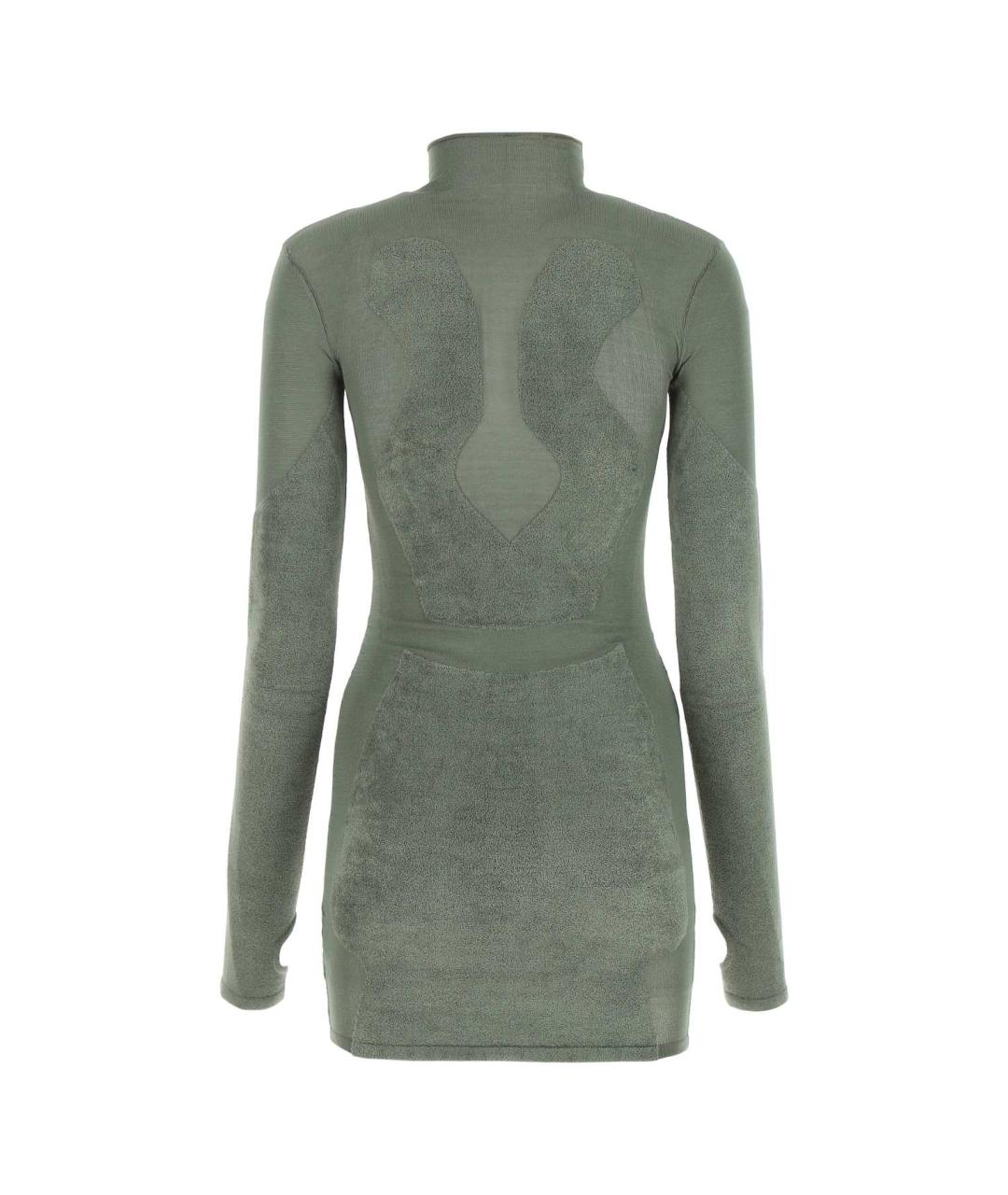 DION LEE Зеленые вискозное платье, фото 2