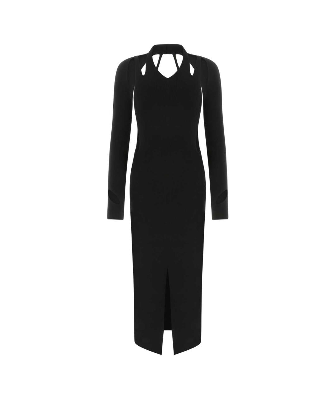 DION LEE Черное шерстяное повседневное платье, фото 1