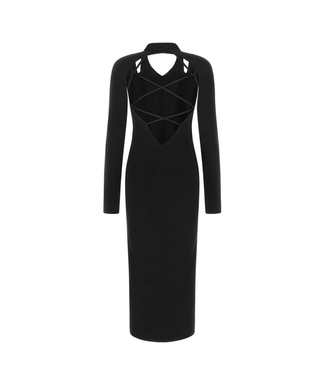 DION LEE Черное шерстяное повседневное платье, фото 2
