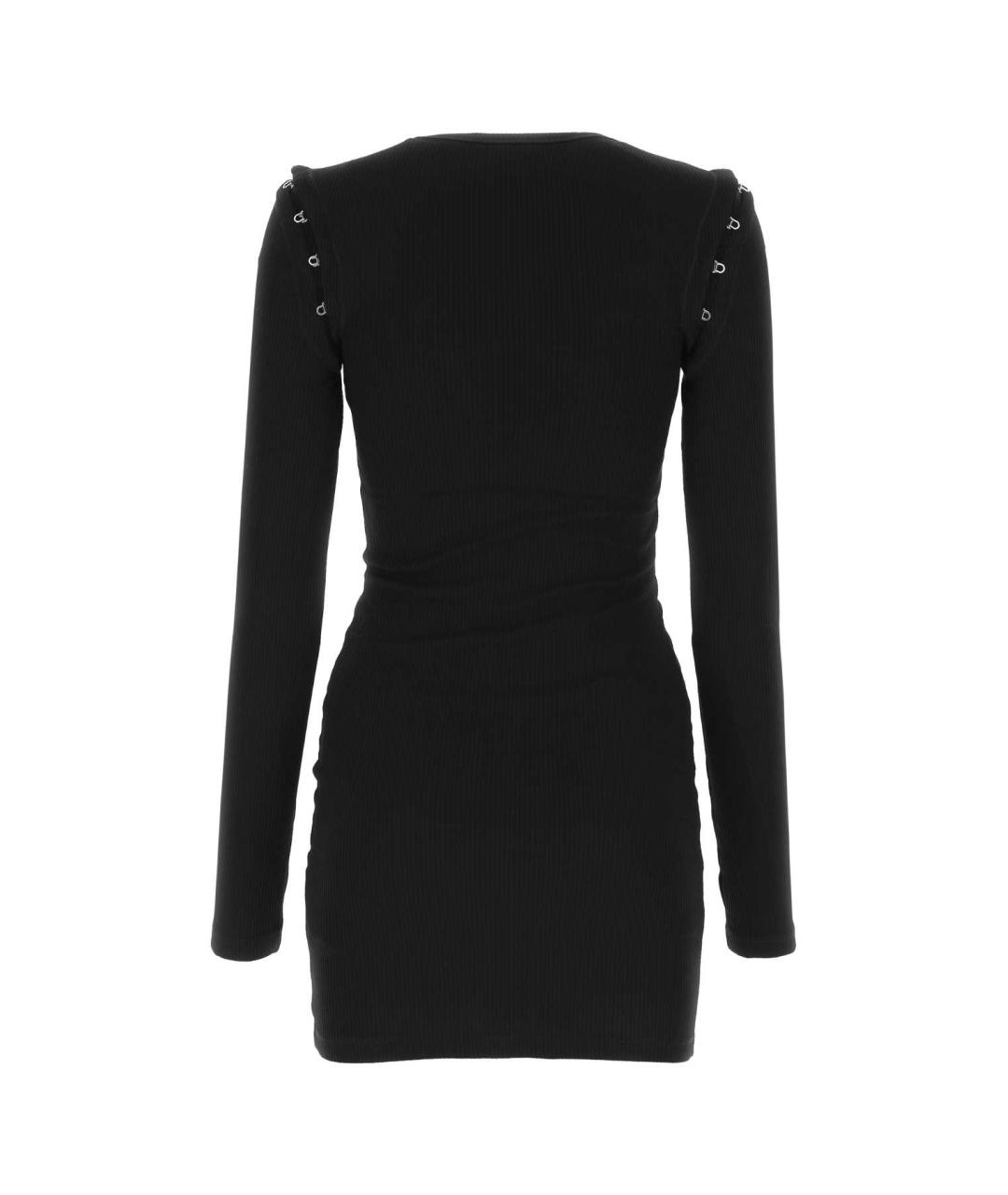 DION LEE Черное хлопковое повседневное платье, фото 2