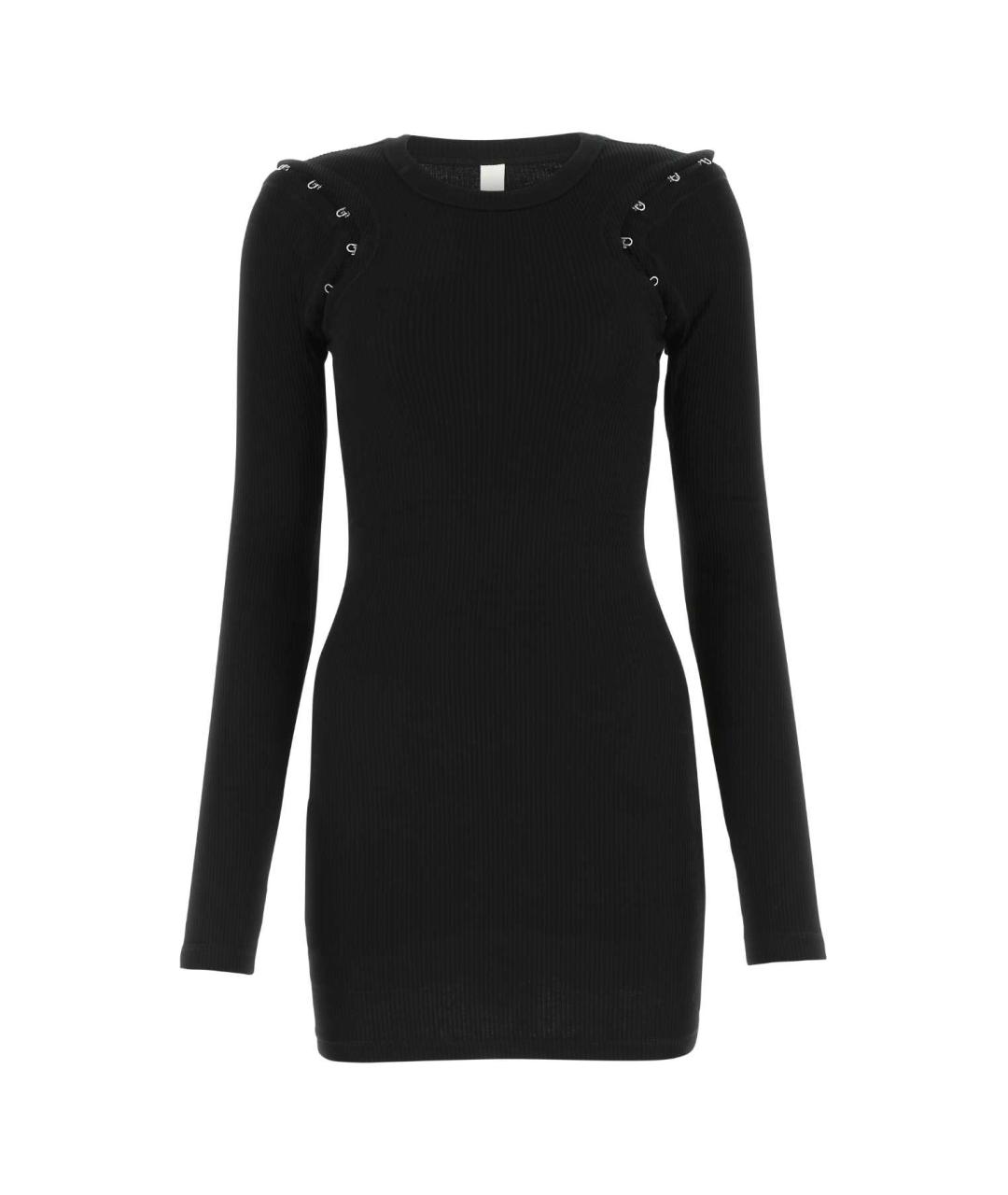 DION LEE Черное хлопковое повседневное платье, фото 1