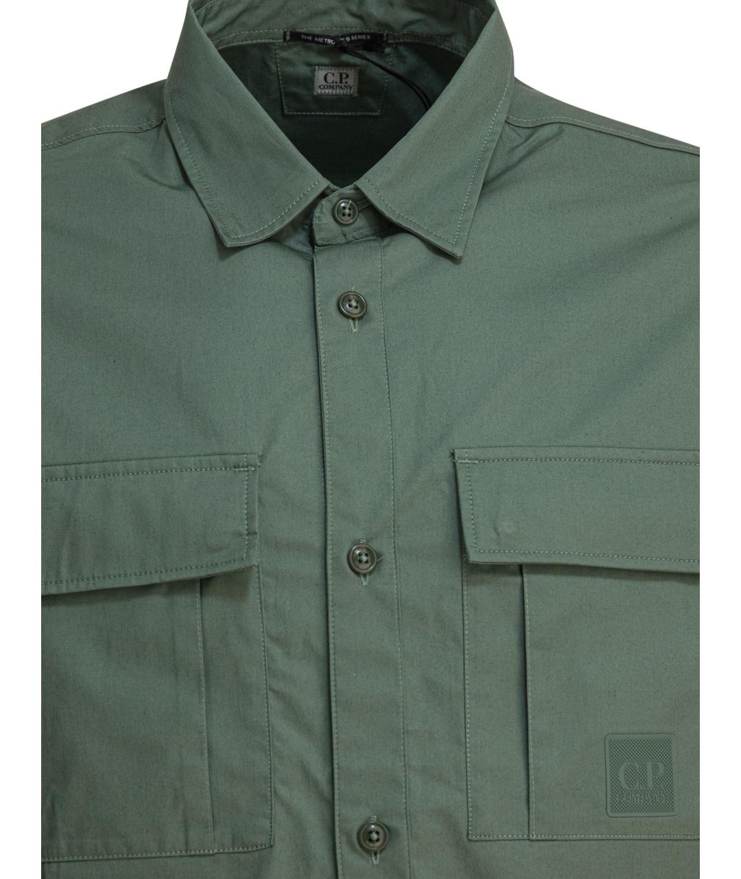 CP COMPANY Зеленая хлопковая кэжуал рубашка, фото 3