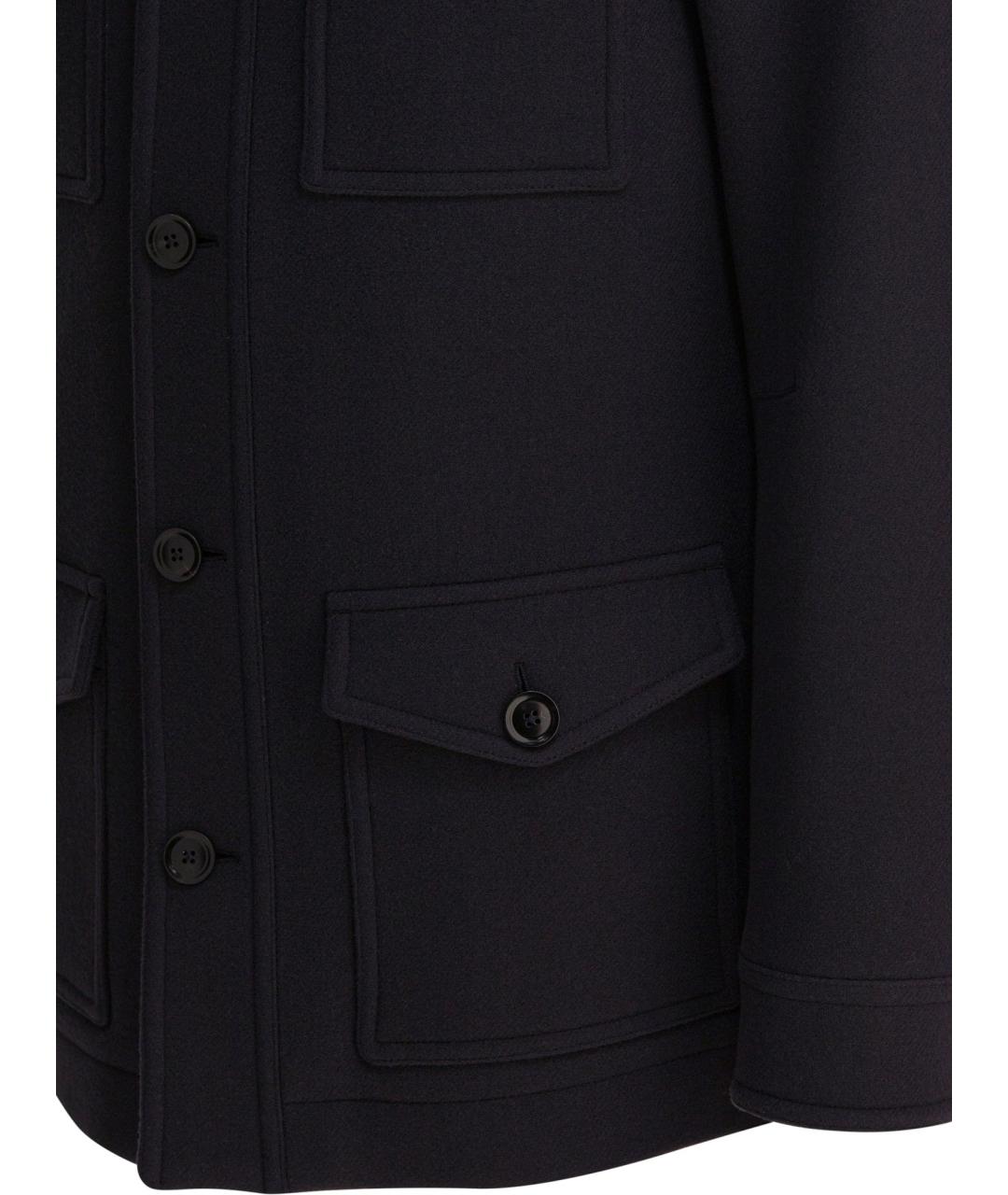 TOM FORD Темно-синее шерстяное пальто, фото 4