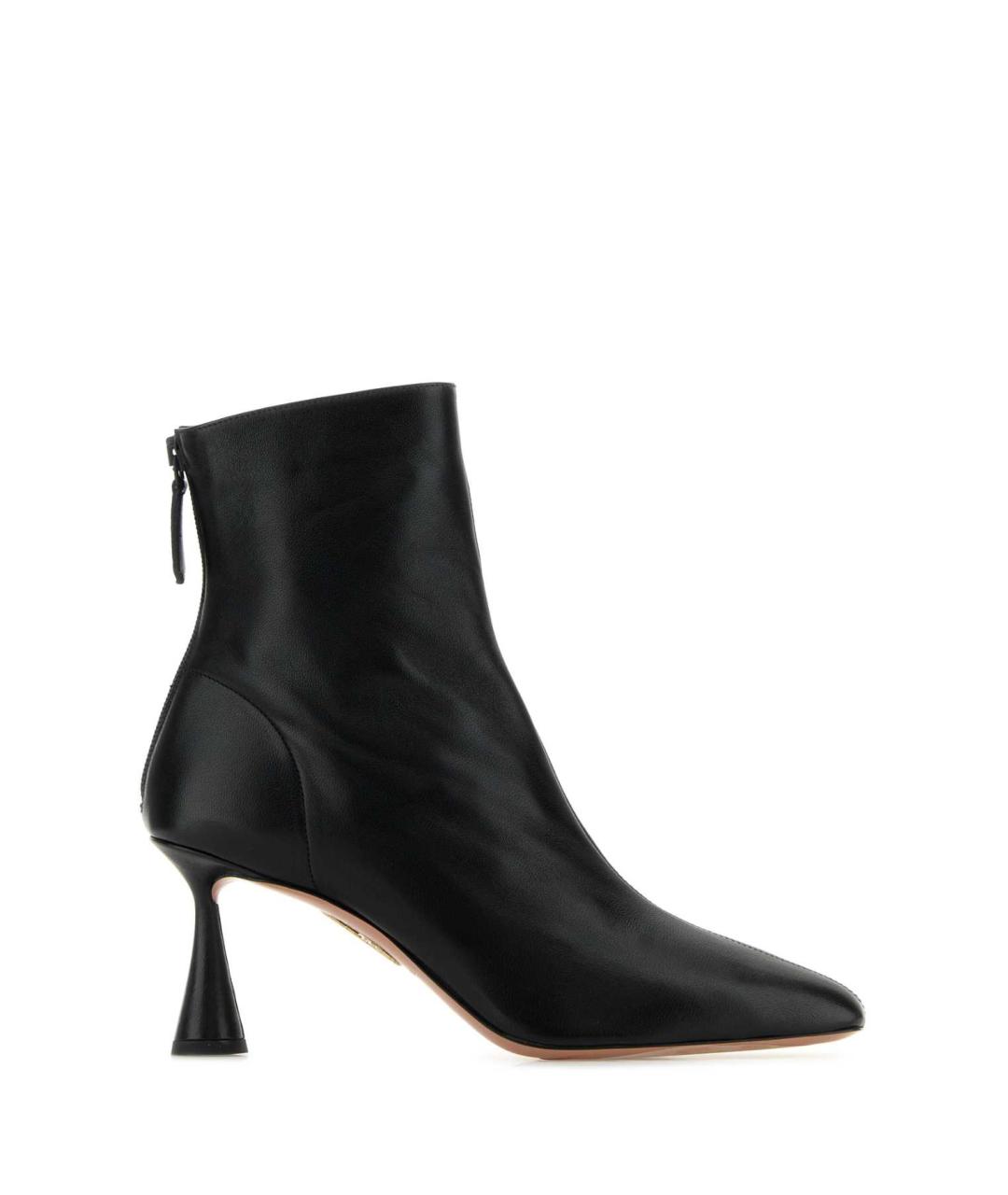 AQUAZZURA Черные кожаные ботильоны, фото 1
