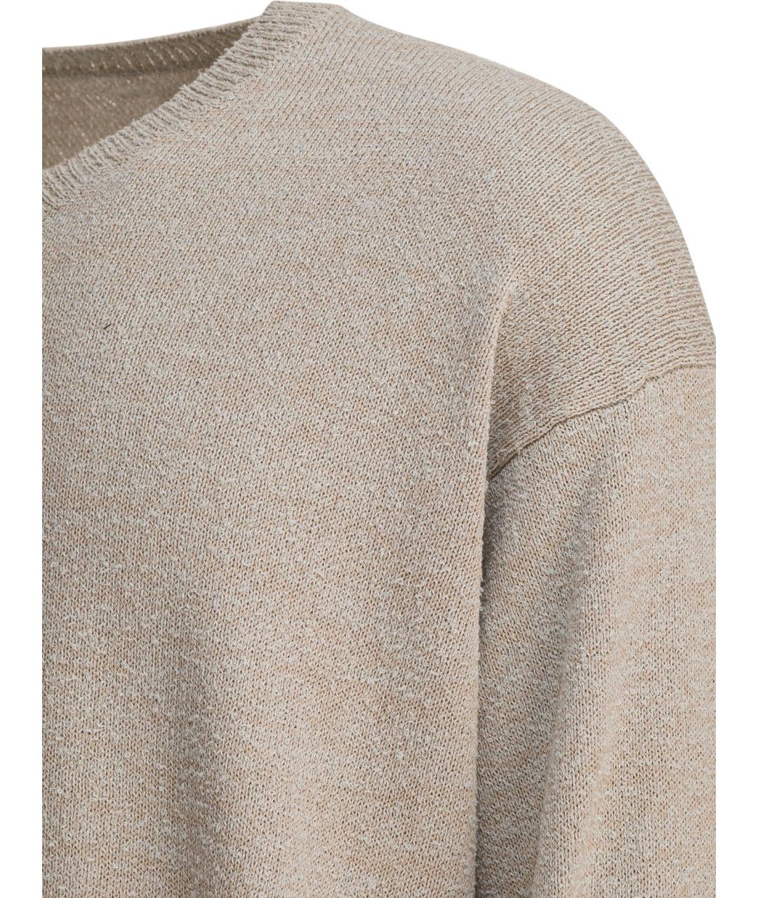 MAISON MARGIELA Бежевый хлопковый джемпер / свитер, фото 4