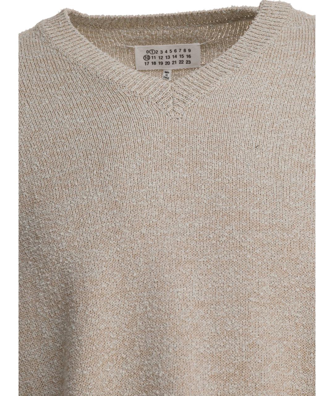 MAISON MARGIELA Бежевый хлопковый джемпер / свитер, фото 3