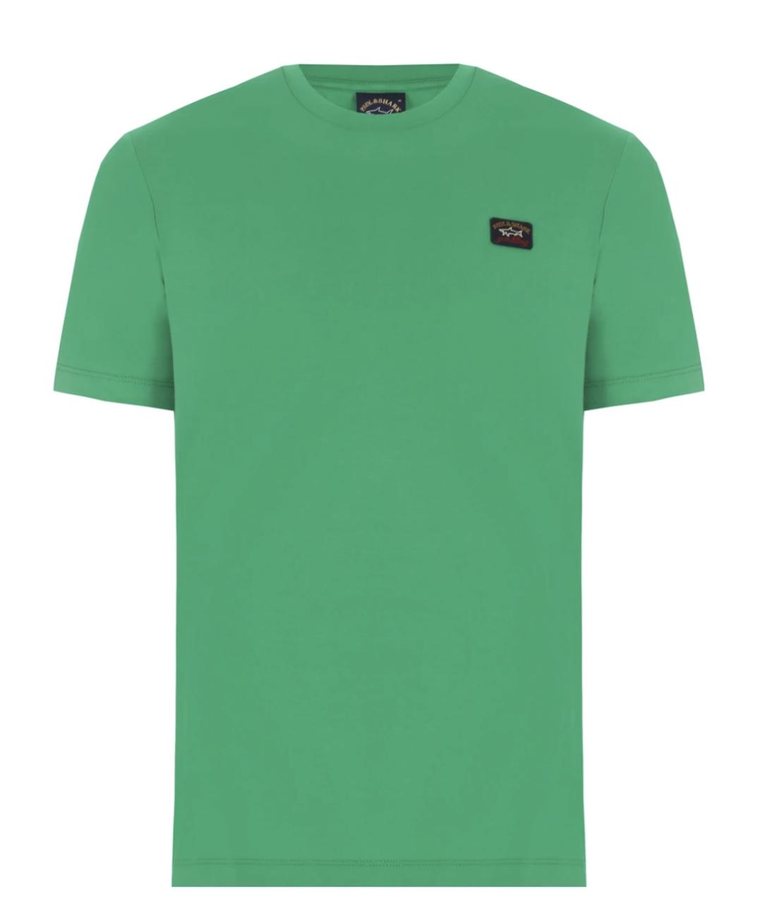 PAUL & SHARK Зеленая хлопковая футболка, фото 1