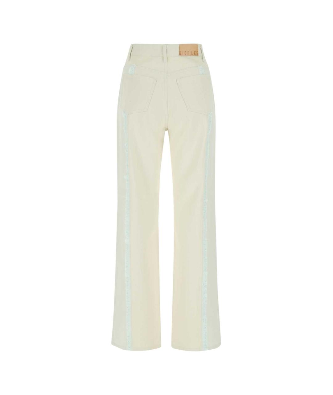 DION LEE Бежевые хлопковые прямые джинсы, фото 2