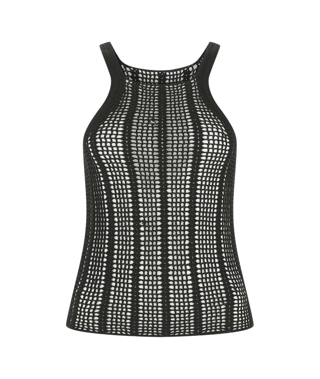 DION LEE Черная полиамидовая майка, фото 1