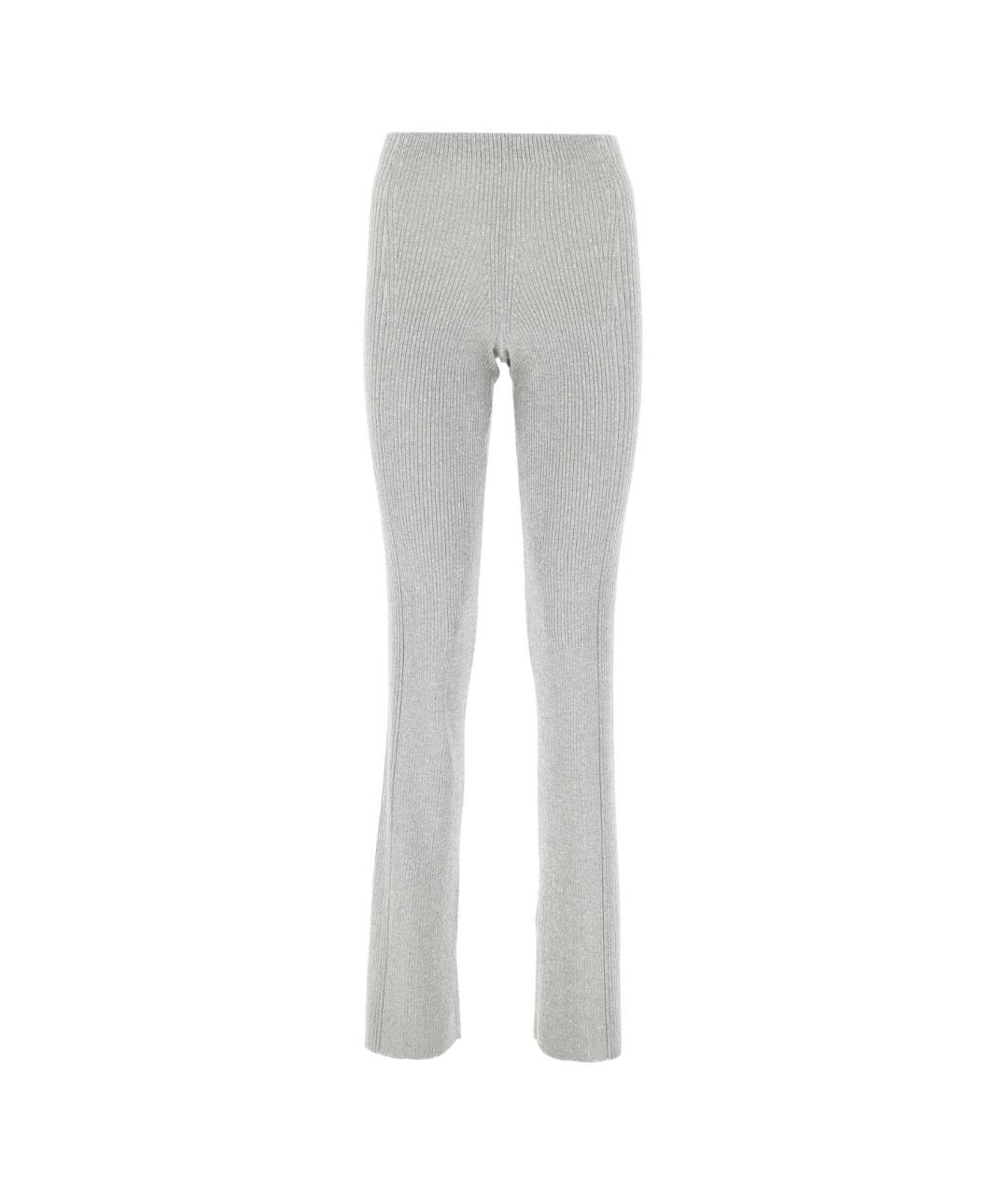 DION LEE Серые прямые брюки, фото 1