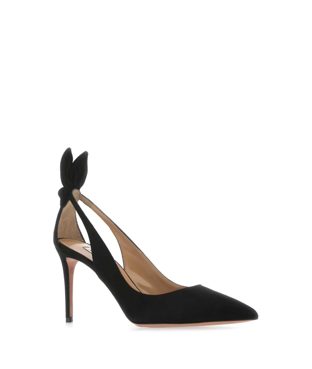 AQUAZZURA Черные замшевые туфли, фото 2