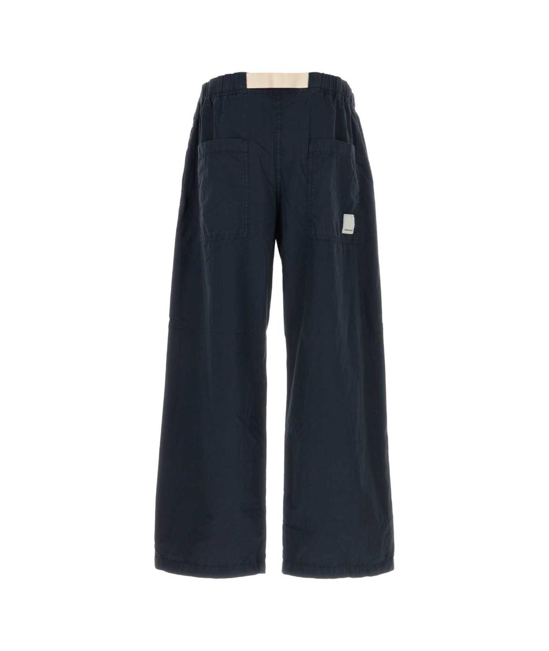 EMPORIO ARMANI Темно-синие хлопковые повседневные брюки, фото 2