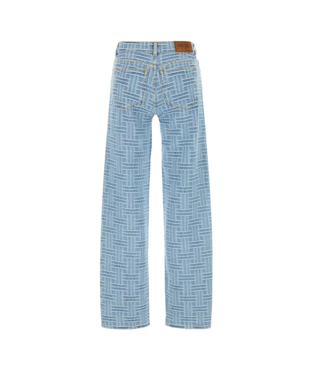KENZO Голубые хлопковые прямые джинсы, фото 2