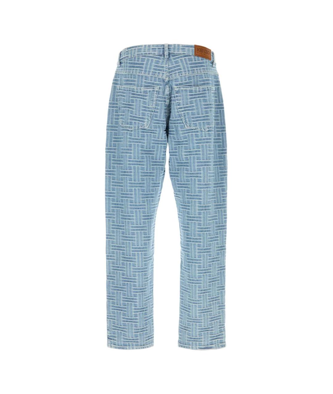 KENZO Голубые хлопковые прямые джинсы, фото 2