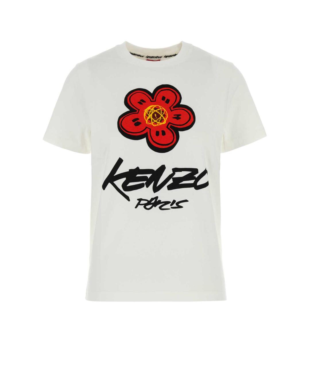KENZO Белая хлопковая футболка, фото 1