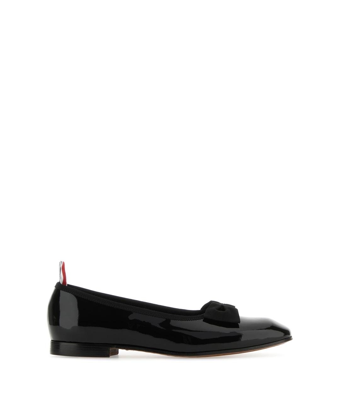 THOM BROWNE Черные кожаные балетки, фото 1