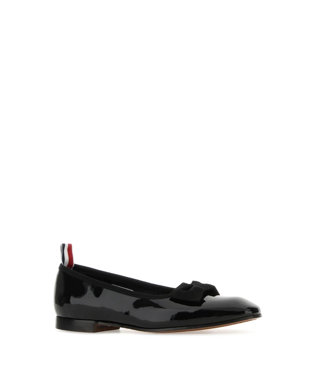 THOM BROWNE Черные кожаные балетки, фото 2