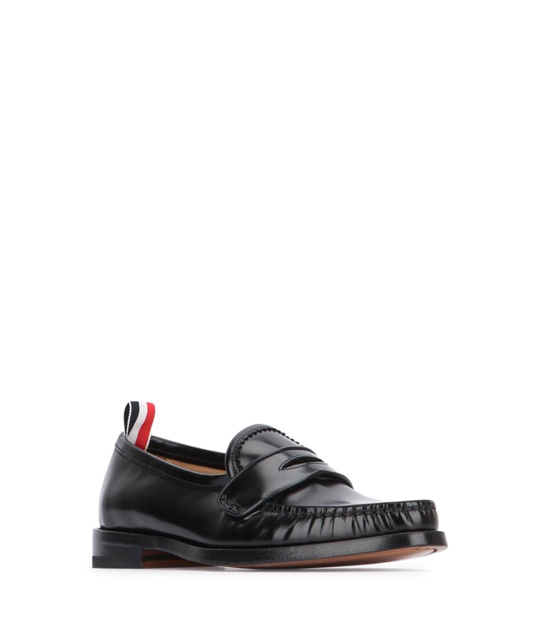 THOM BROWNE Черные кожаные лоферы, фото 2
