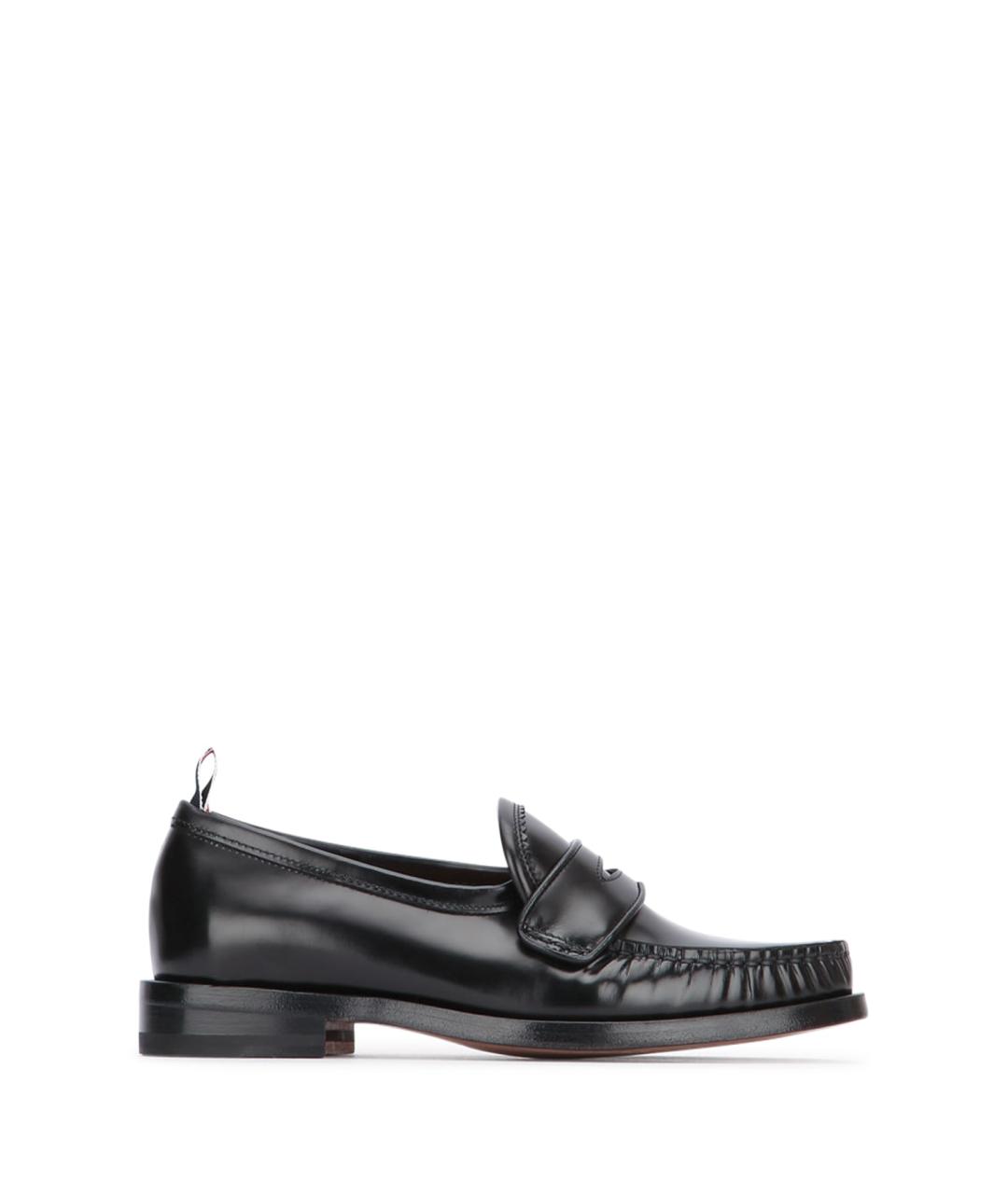 THOM BROWNE Черные кожаные лоферы, фото 1