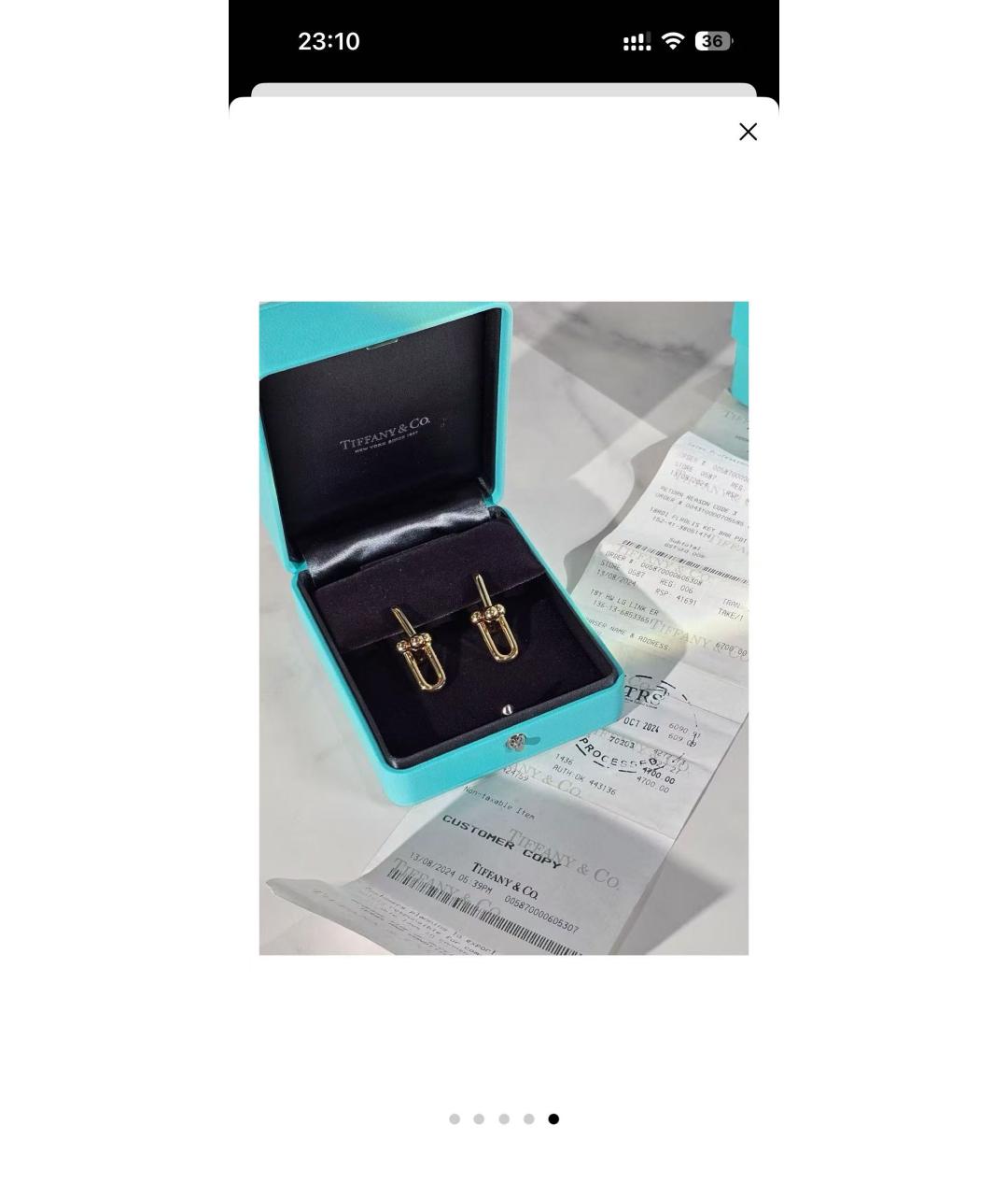 TIFFANY&CO Серебряные серебряные серьги, фото 2