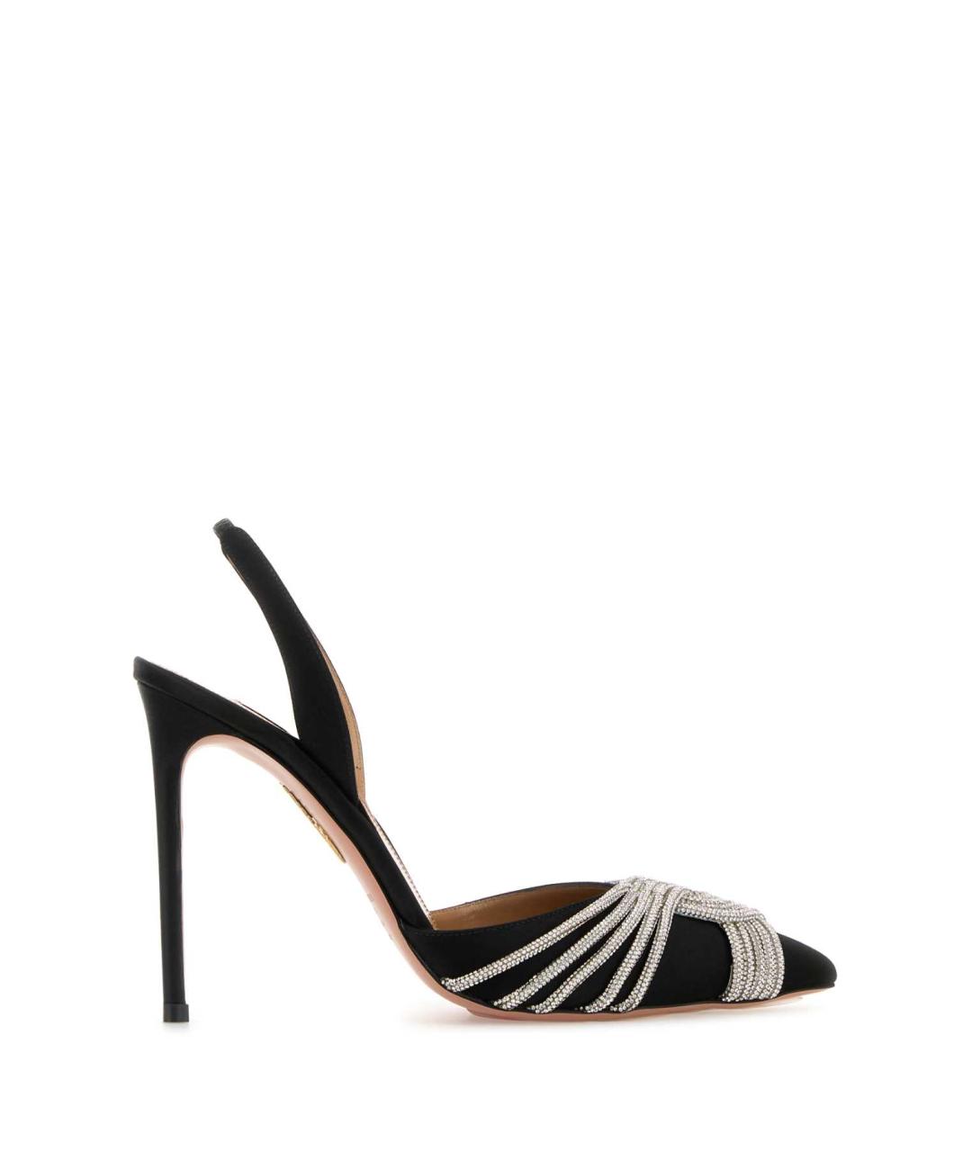 AQUAZZURA Черные кожаные туфли, фото 1