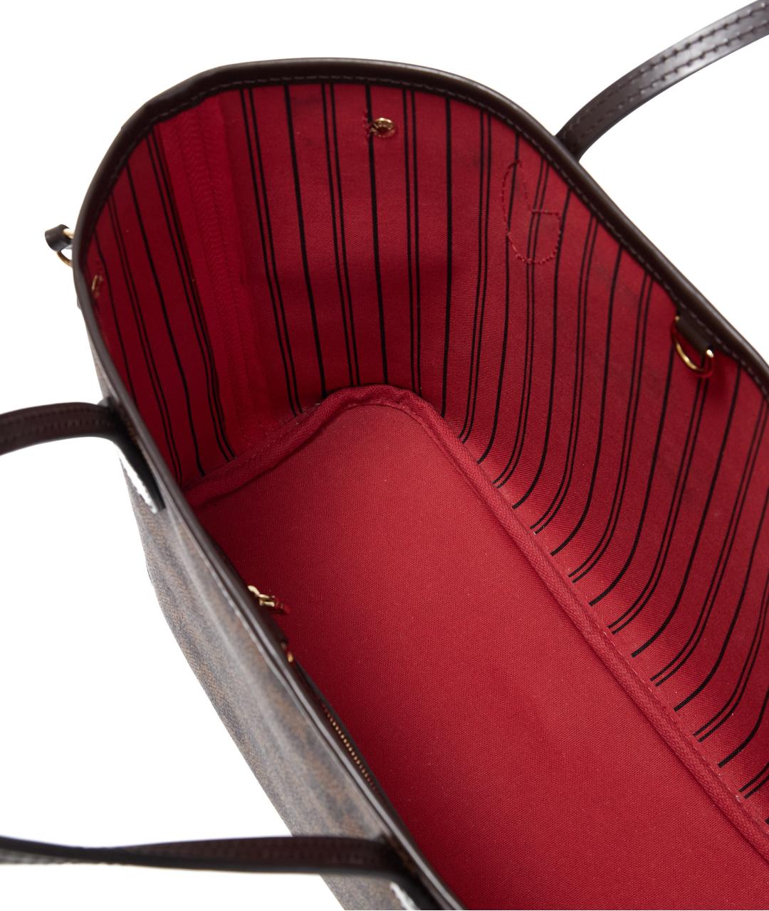 LOUIS VUITTON Коричневая кожаная сумка тоут, фото 5