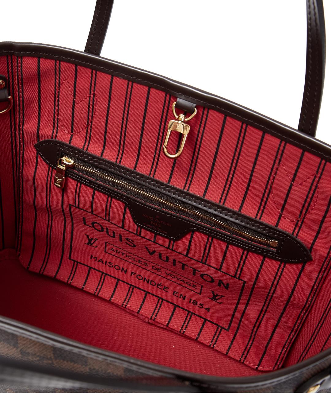 LOUIS VUITTON Коричневая кожаная сумка тоут, фото 6