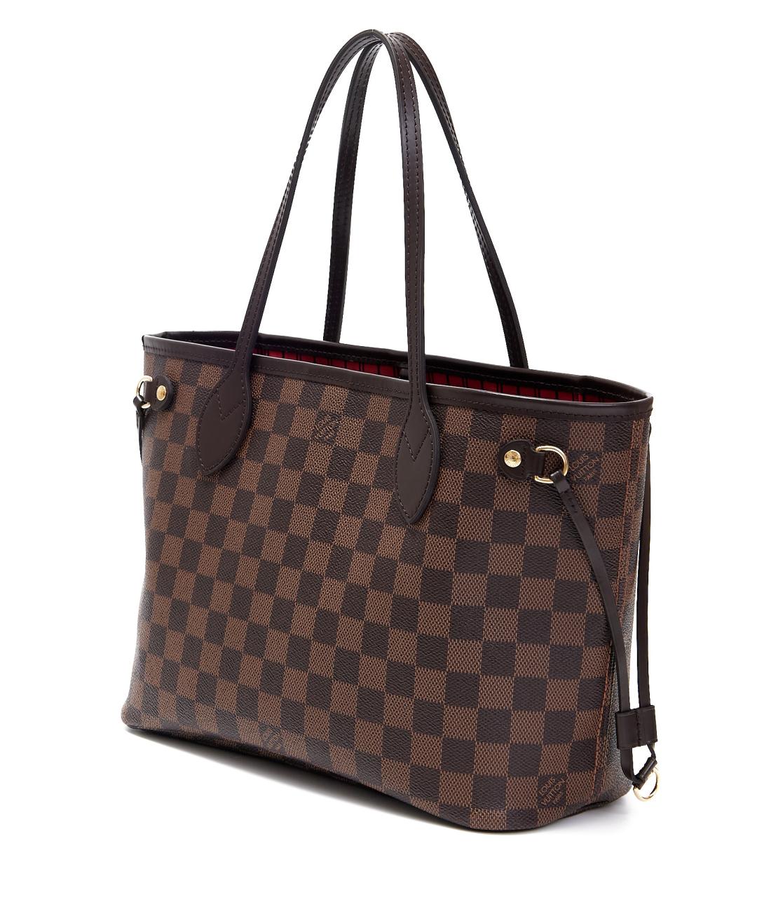 LOUIS VUITTON Коричневая кожаная сумка тоут, фото 3