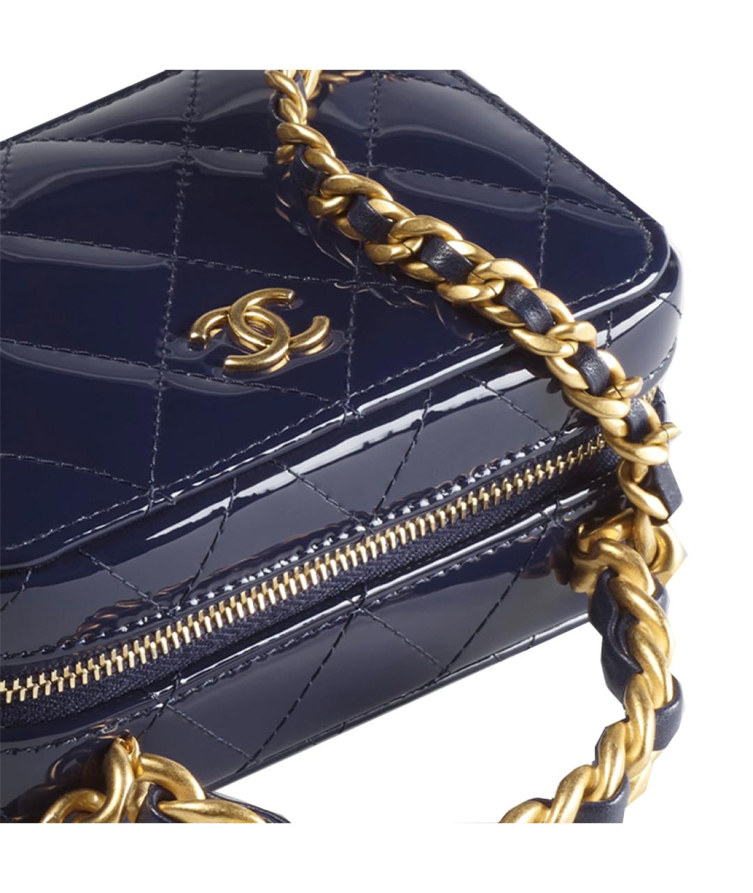 CHANEL Темно-синяя сумка через плечо, фото 4