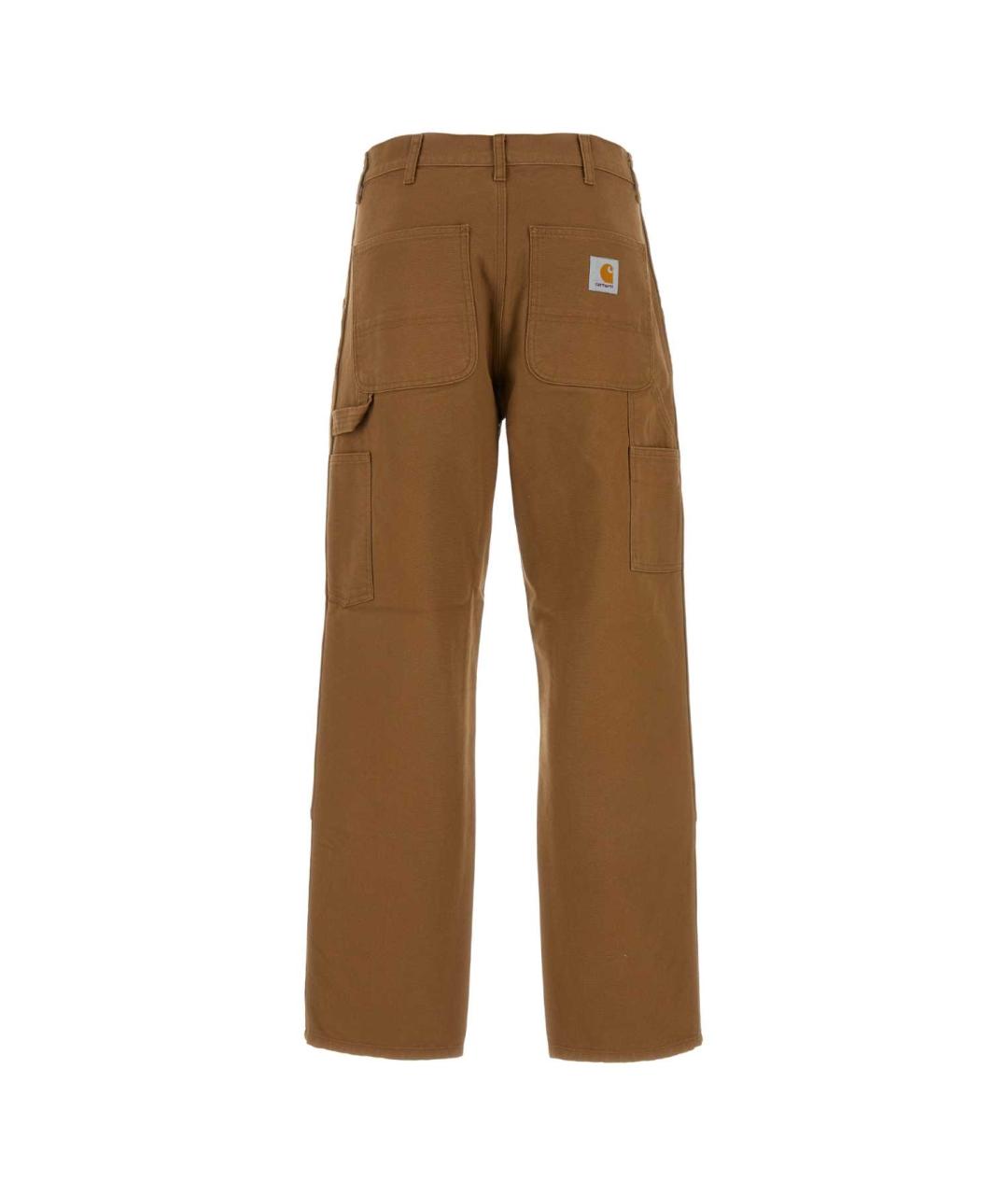 CARHARTT WIP Коричневые хлопковые повседневные брюки, фото 2