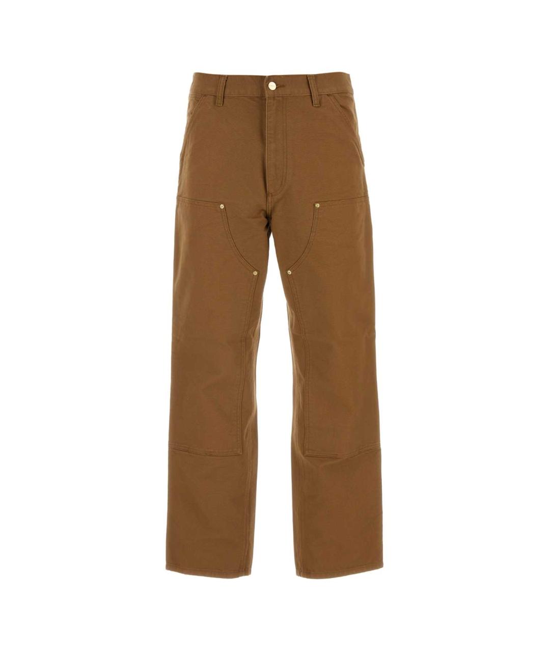 CARHARTT WIP Коричневые хлопковые повседневные брюки, фото 1