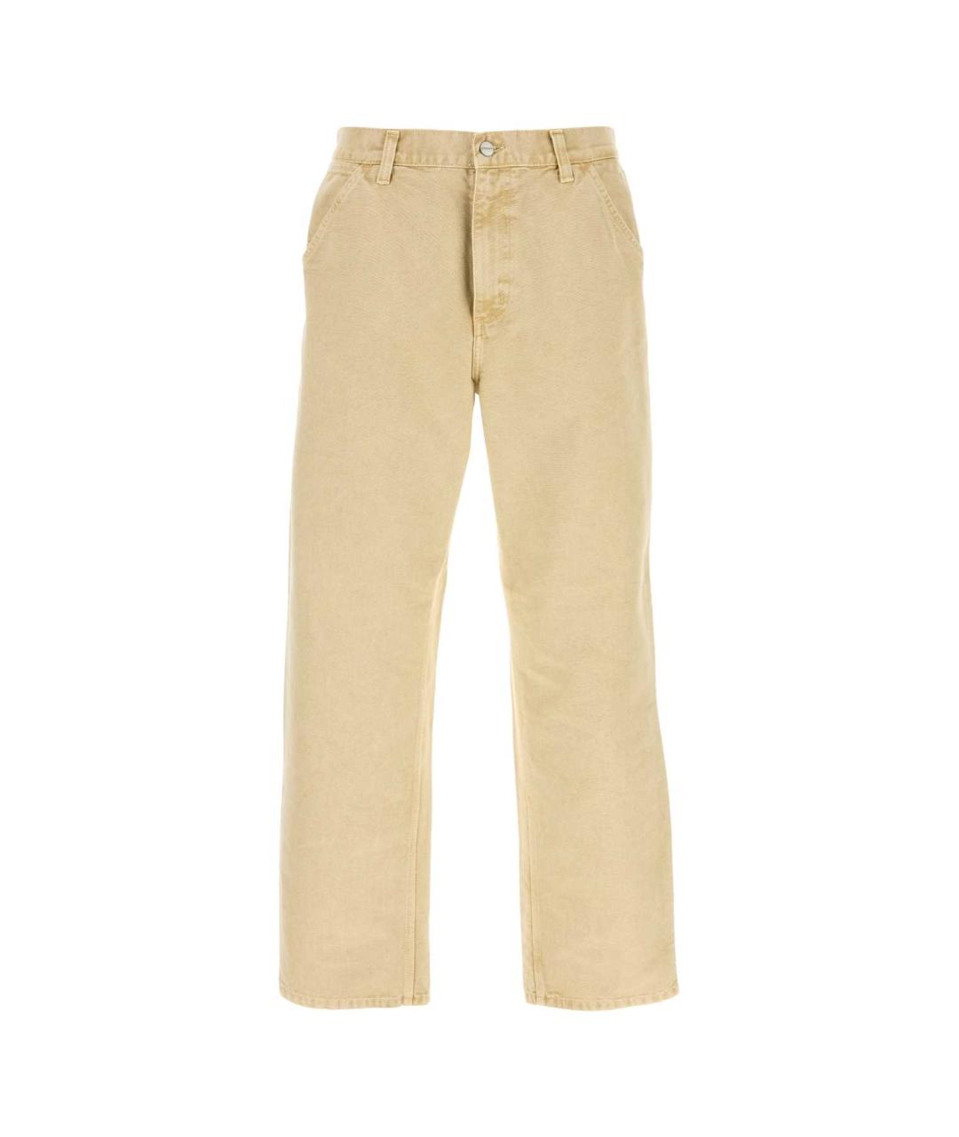 CARHARTT WIP Бежевые хлопковые повседневные брюки, фото 1