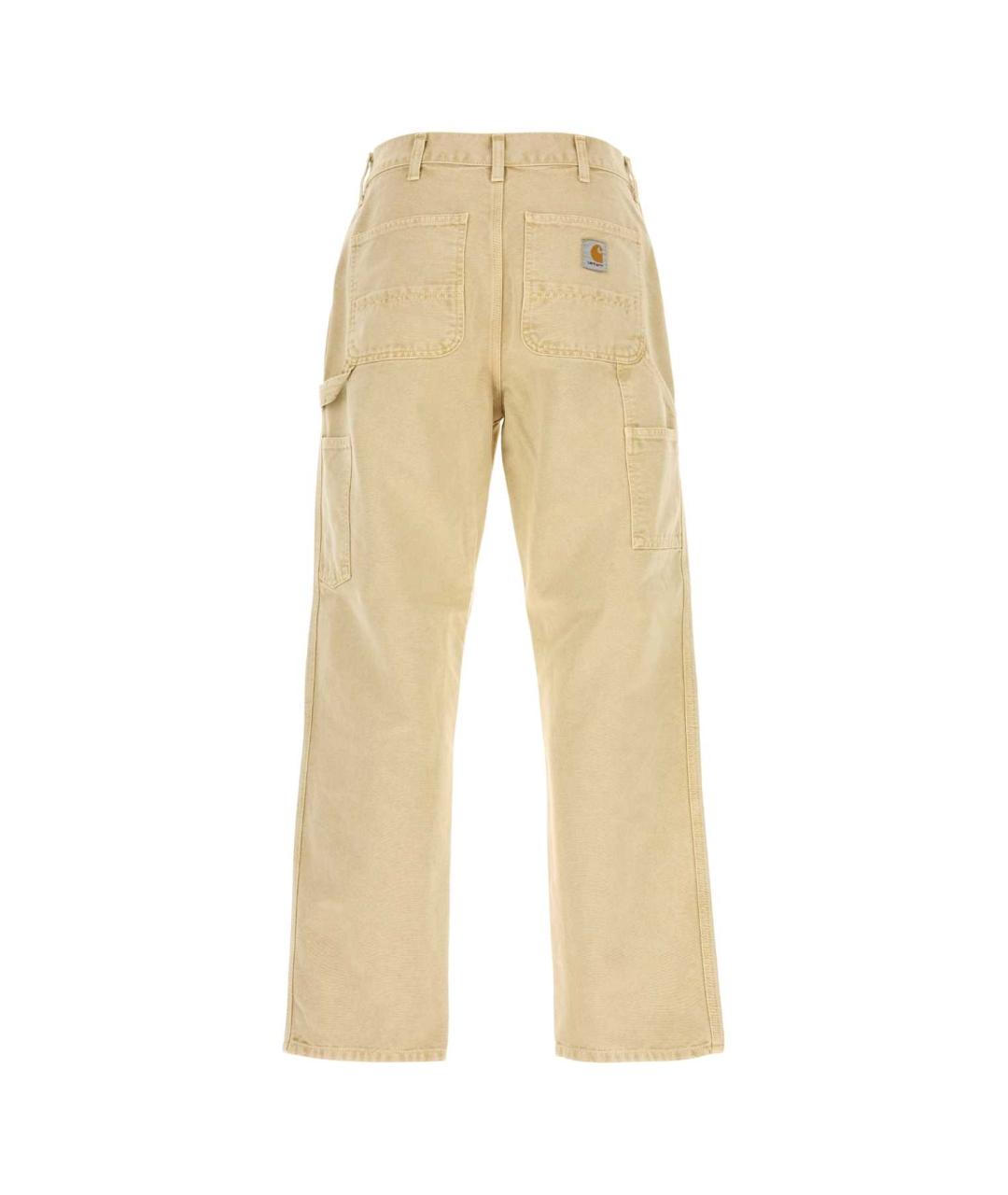 CARHARTT WIP Бежевые хлопковые повседневные брюки, фото 2