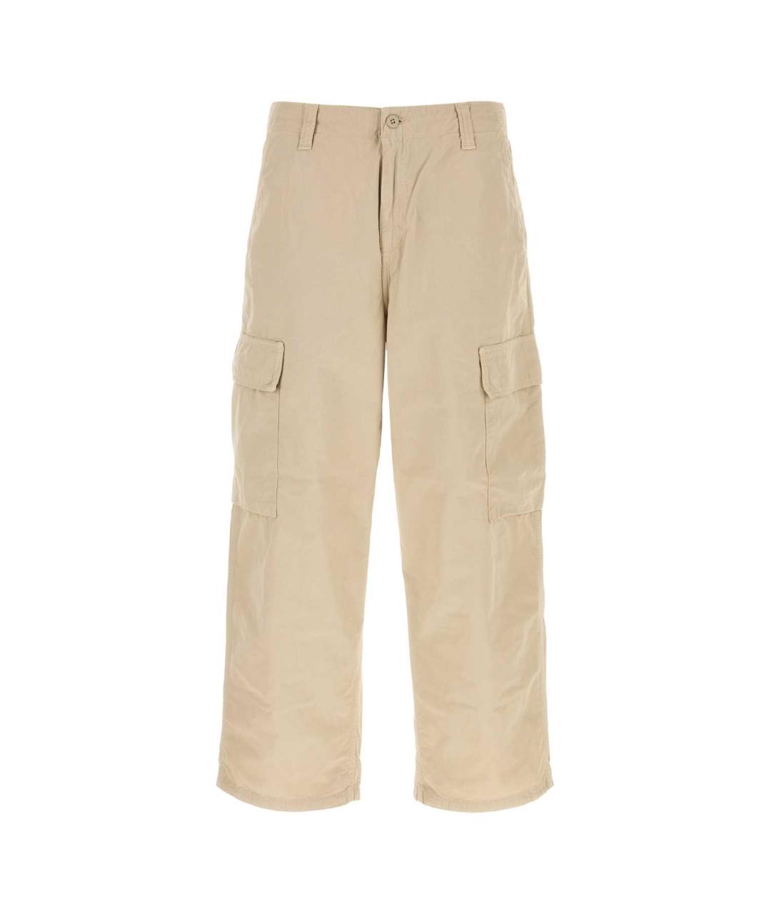 CARHARTT WIP Бежевые хлопковые повседневные брюки, фото 1