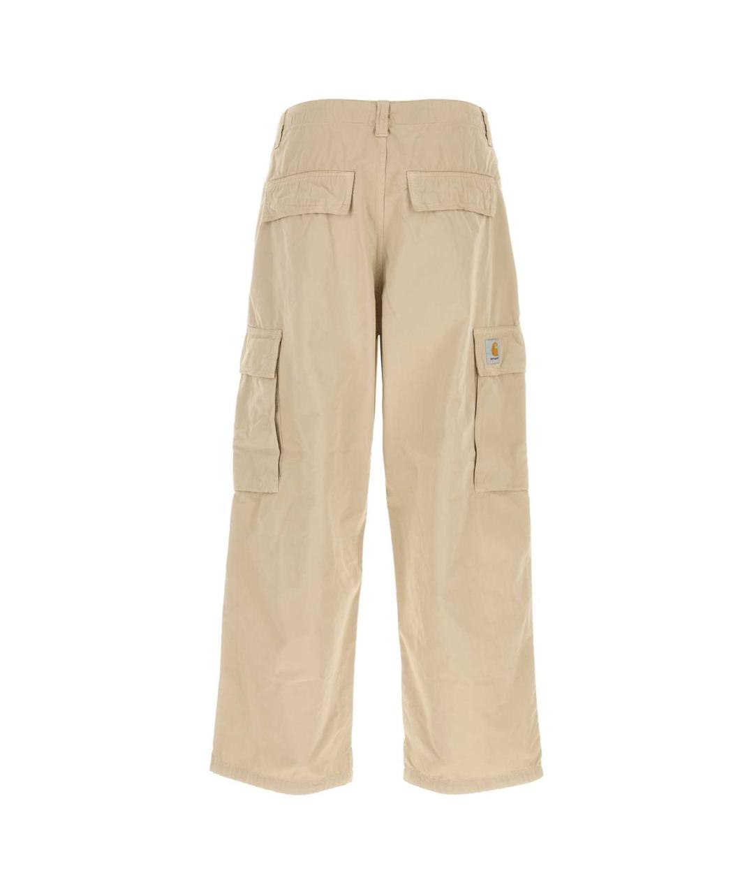 CARHARTT WIP Бежевые хлопковые повседневные брюки, фото 2