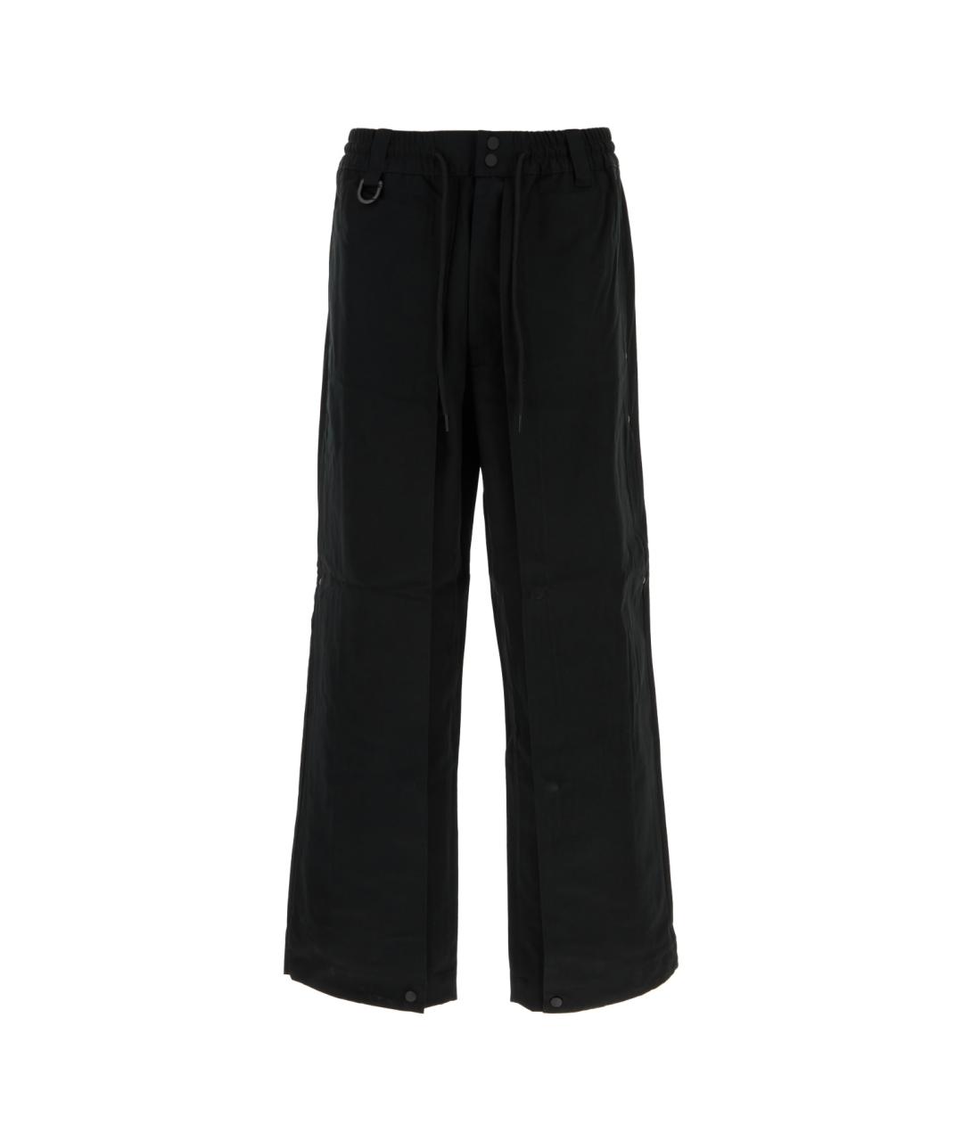 Y-3 Черные хлопковые повседневные брюки, фото 1