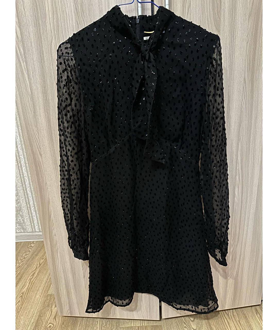 SAINT LAURENT Черное шелковое коктейльное платье, фото 2