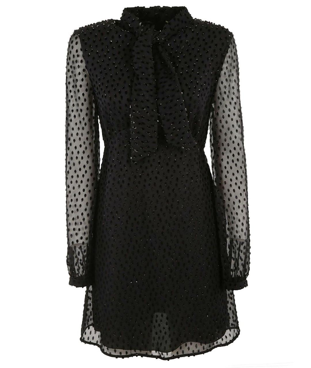 SAINT LAURENT Черное шелковое коктейльное платье, фото 4