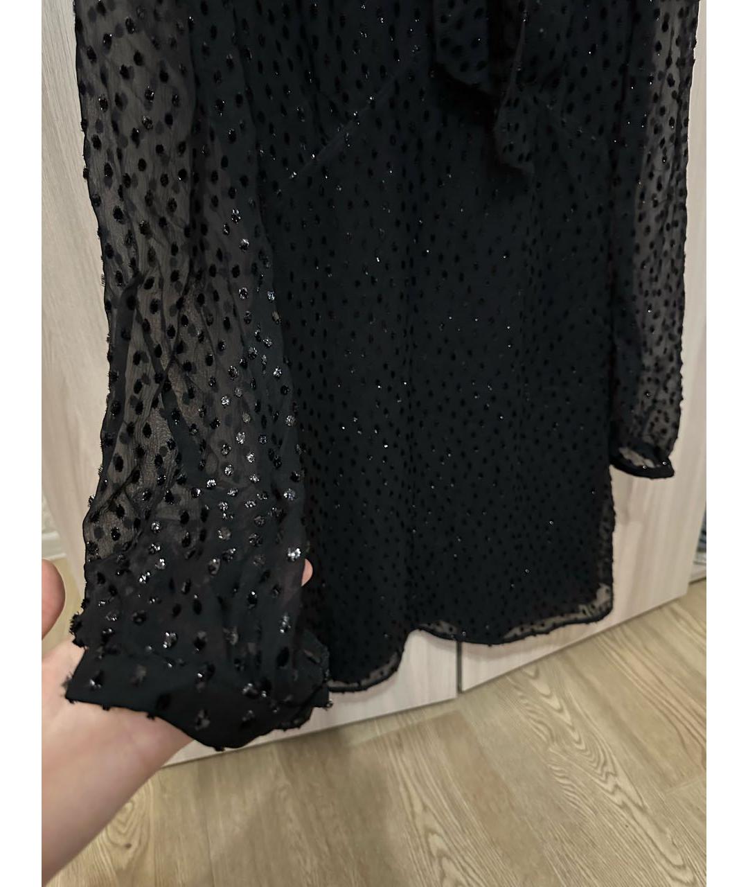 SAINT LAURENT Черное шелковое коктейльное платье, фото 5
