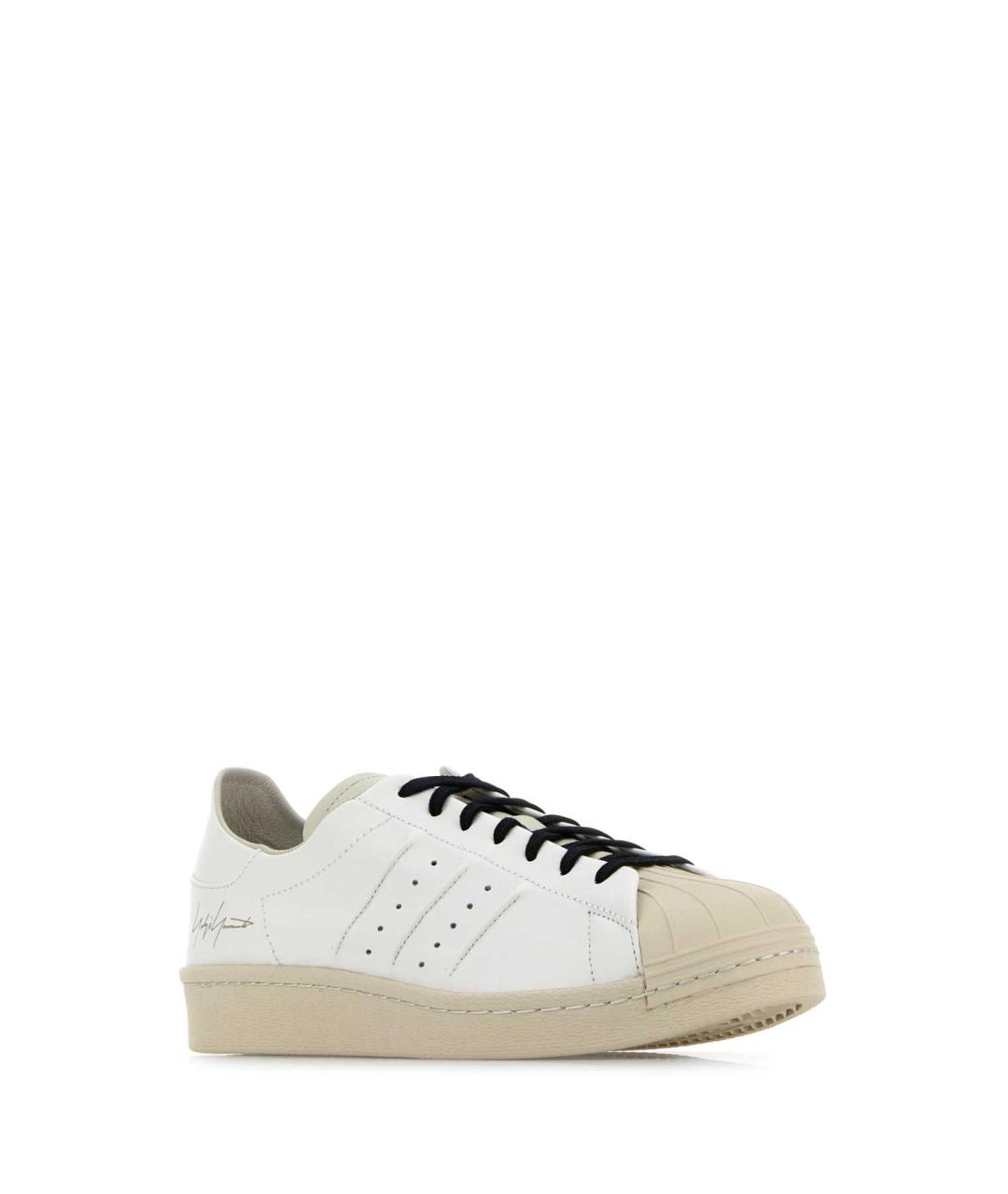 Y-3 Белые кожаные низкие кроссовки / кеды, фото 2
